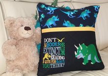 AH.19 Dinosaurs Extinct Books Pocket Cushion Cover