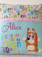 Blue Dog/ Red Dog - Love you to the Moon & Back Cushion Cover