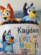 Blue Dog/ Red Dog - Love you to the Moon & Back Cushion Cover