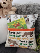 AH.37 Brown Bear Woodlands Pocket Cushion Cover