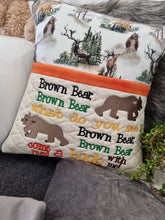 AH.37 Brown Bear Woodlands Pocket Cushion Cover