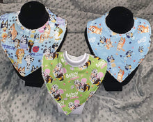 3pk Blue dog Bibs