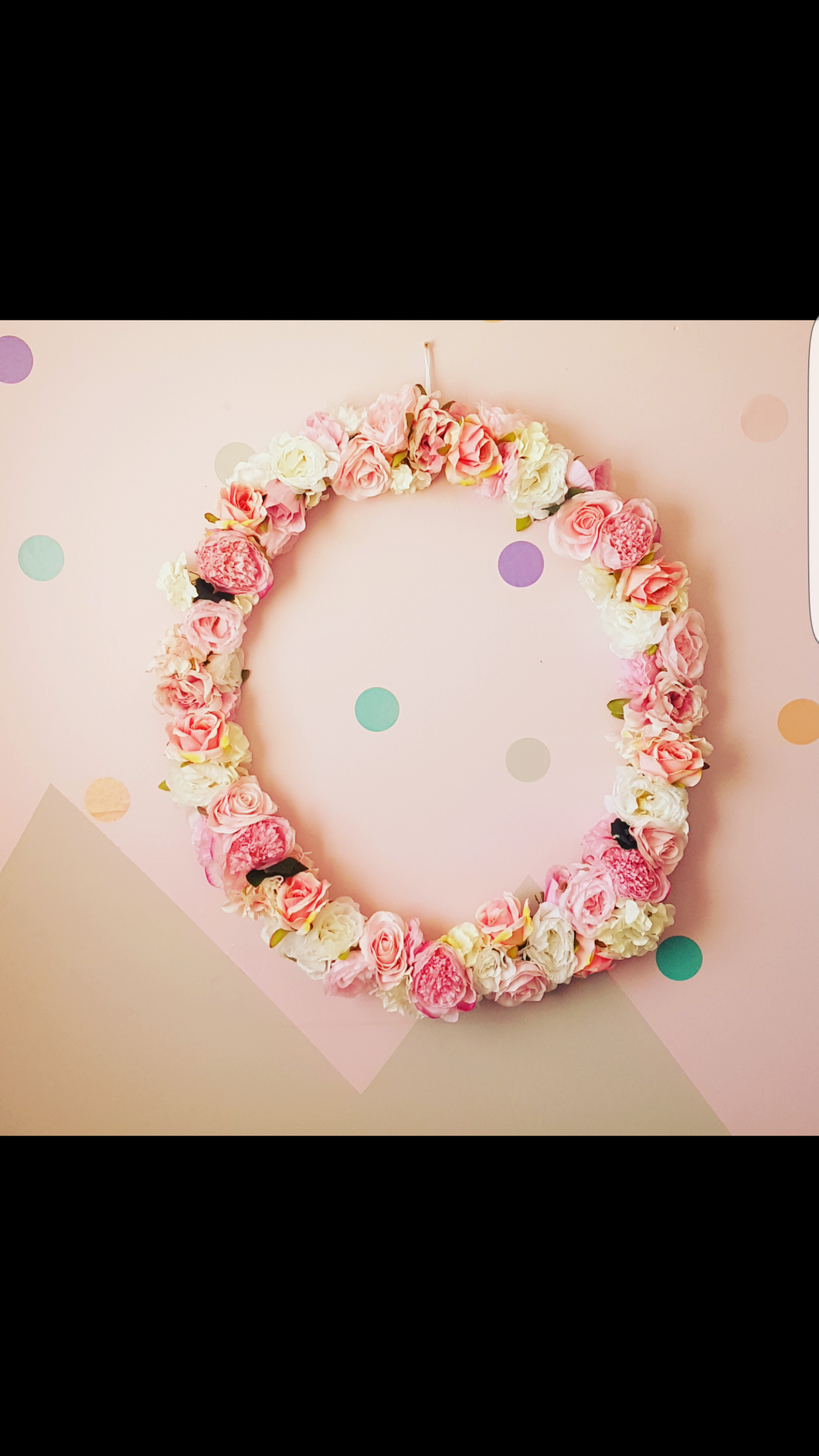 Hanging floral wreath