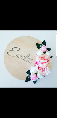 Floral name plaques