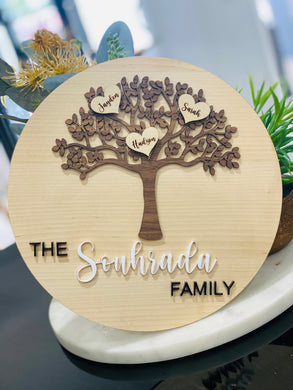 Family tree plaque