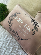 Name & birth detail cushion