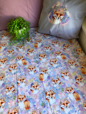 Girly fox cot quilt