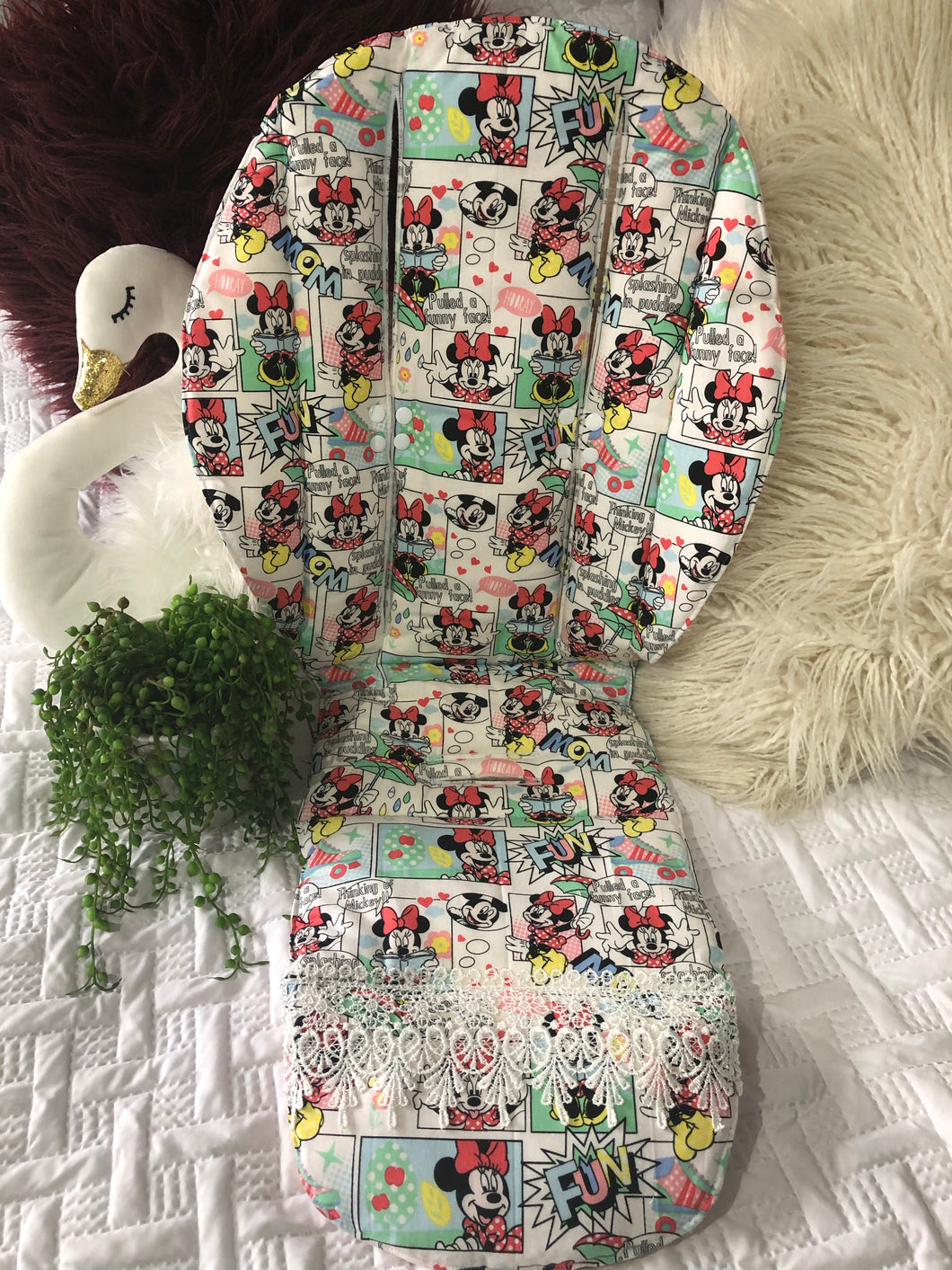 Minnie Mouse pram liner