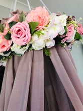 Decorative floral bed canopy