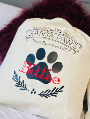 Santa paws Xmas sack (paw)