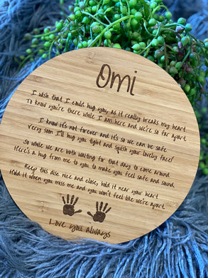 Nana and Omi plaque