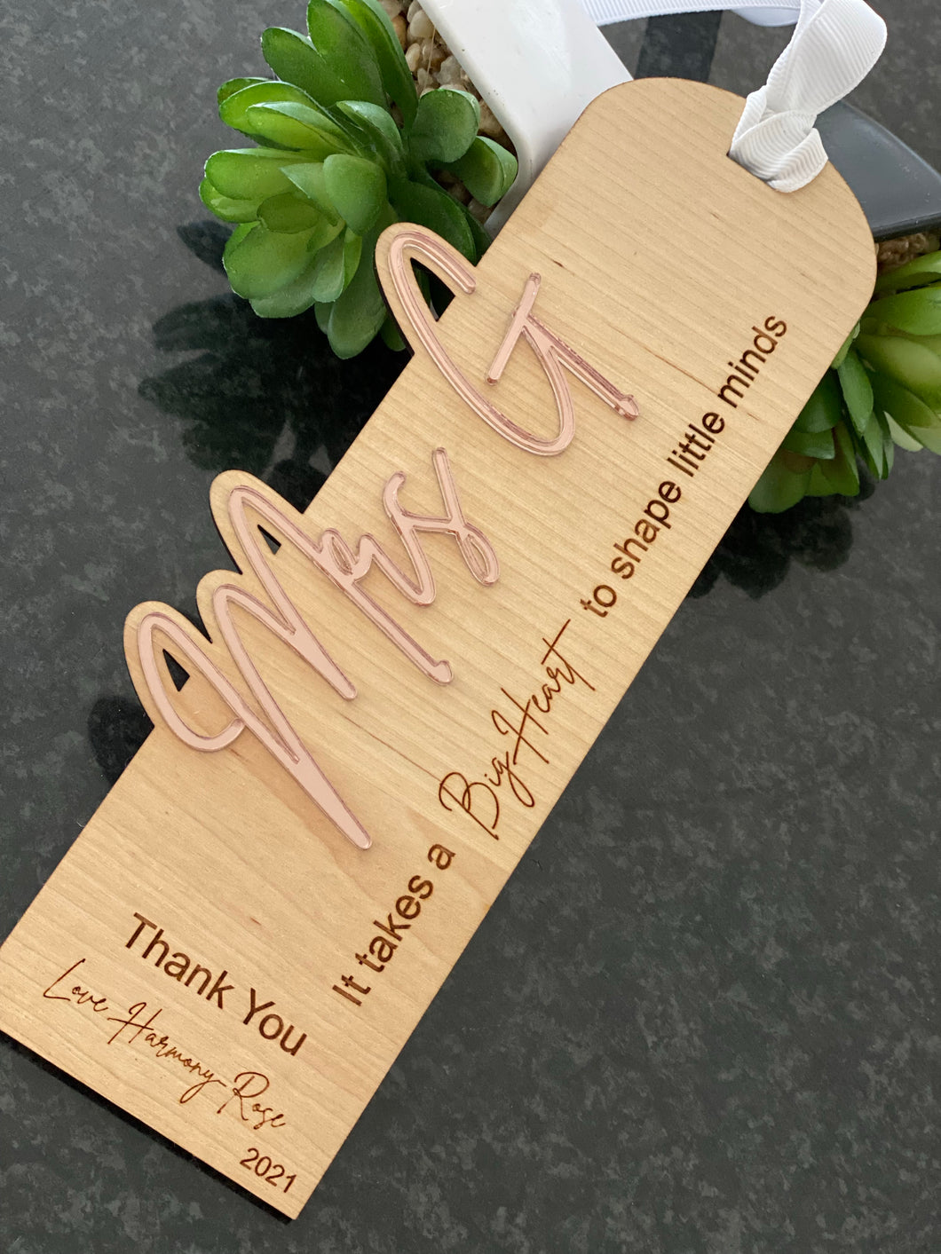 Teacher appreciation bookmark