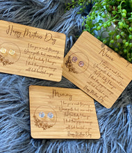 Mothers Day earring and quote plaque