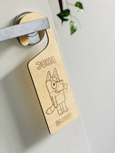 Blue Dog Personalised door hanger