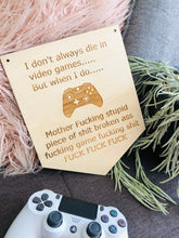 Video game plaque