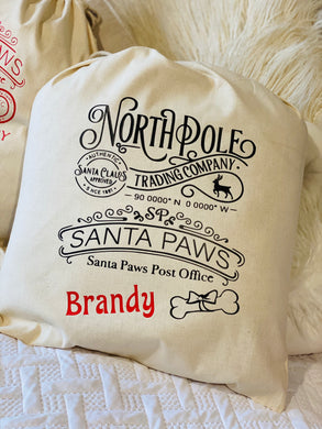 Santa paws Xmas sack (North Pole)