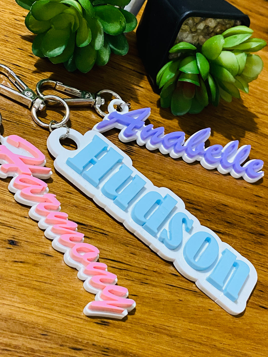 Bubble name keyring