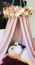 Decorative floral bed canopy