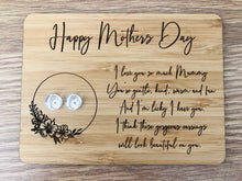 Mothers Day earring and quote plaque