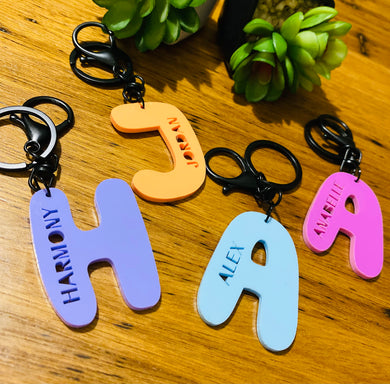 Letter name keyring