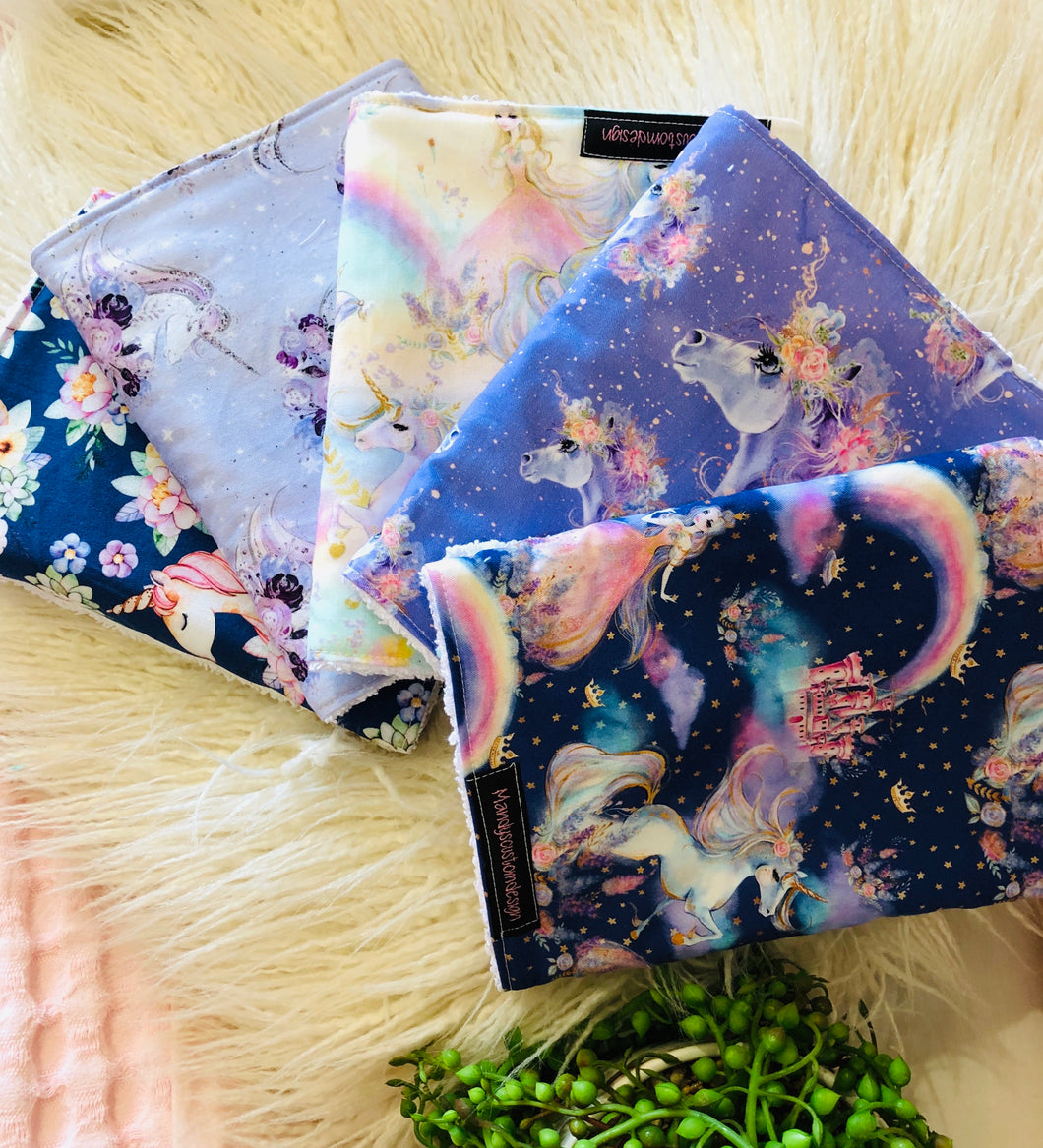 Magestic Unicorn Burp Cloths