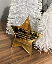 Christmas star ornament (gold acrylic)