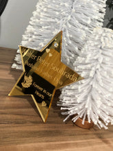 Christmas star ornament (gold acrylic)