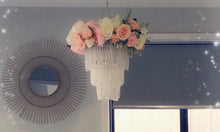 Beaded chandelier floral light shade/mobile