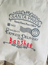 Santa paws Xmas sack (express black quote)